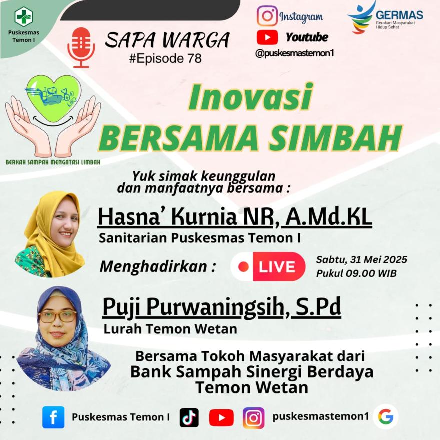 SAPA WARGA #78 Inovasi Bersama Simbah Puskesmas Temon 1 Bersama BSB Temon Wetan